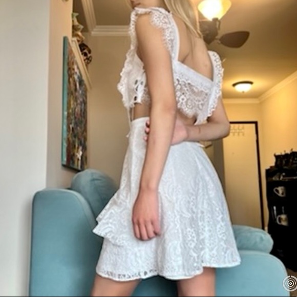 FOR LOVE AND LEMONS | Tati Pinafore Lace Dress - Picture 4 of 8